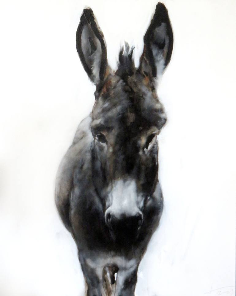 Donkey Portrait Painting By Jasper M Hulshoff Pol Saatchi Art