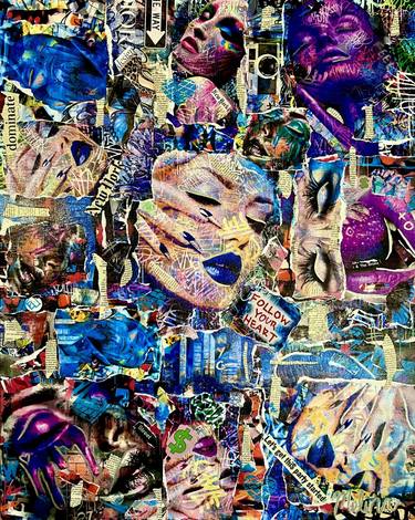 Original Abstract Expressionism Abstract Mixed Media by Melina Sobi