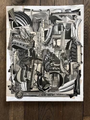 Original Abstract Architecture Collage by Matthew Rose