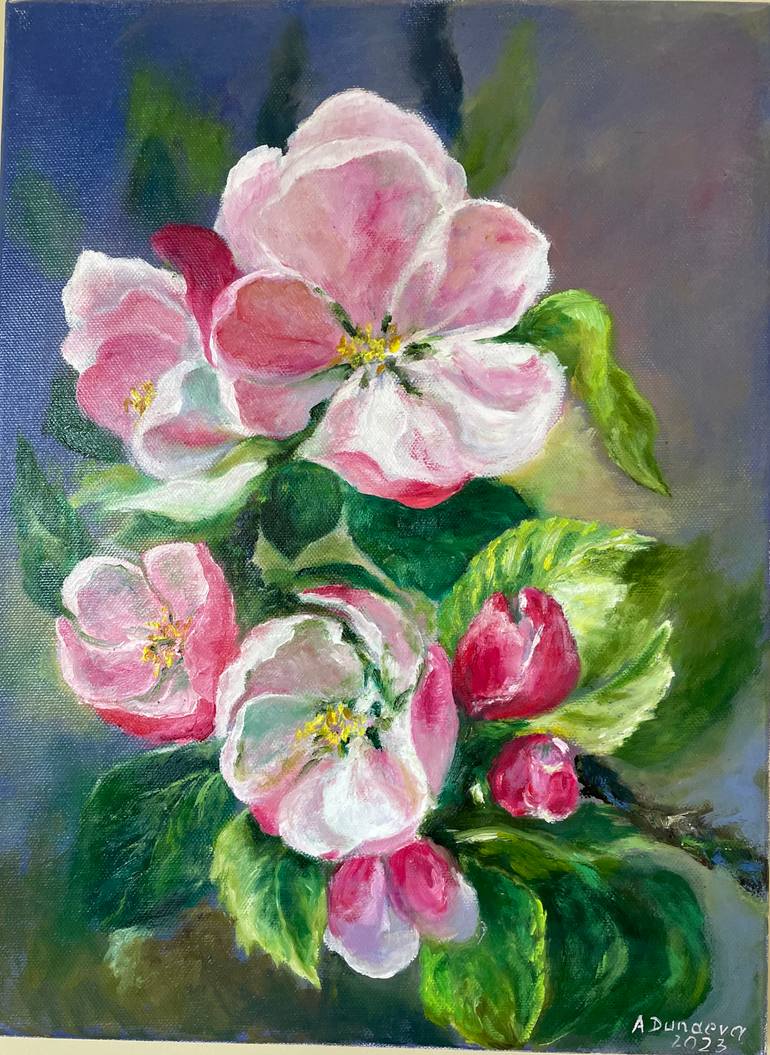 Original Impressionism Floral Painting by Antonina Dunaeva