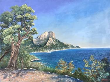 The Laspi Bay Seascape Original Painting in Oil 24x20 inch thumb