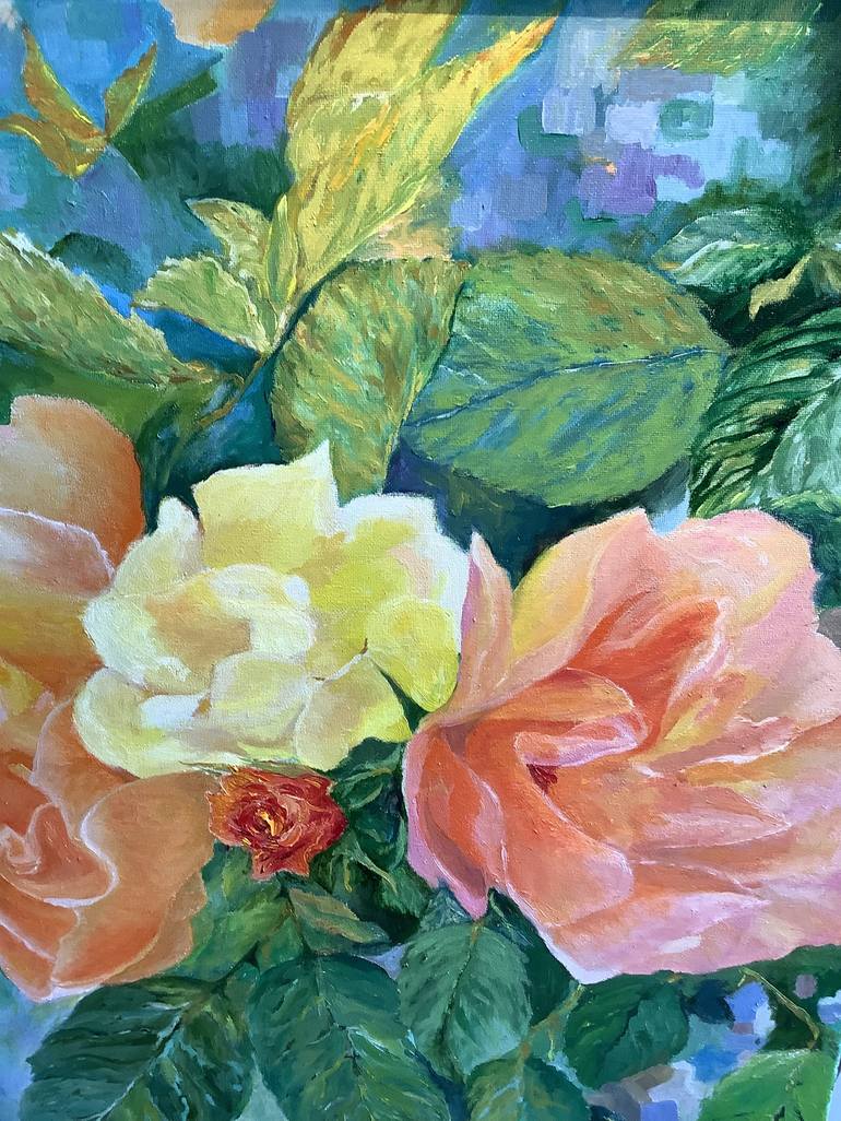 Original Floral Painting by Antonina Dunaeva