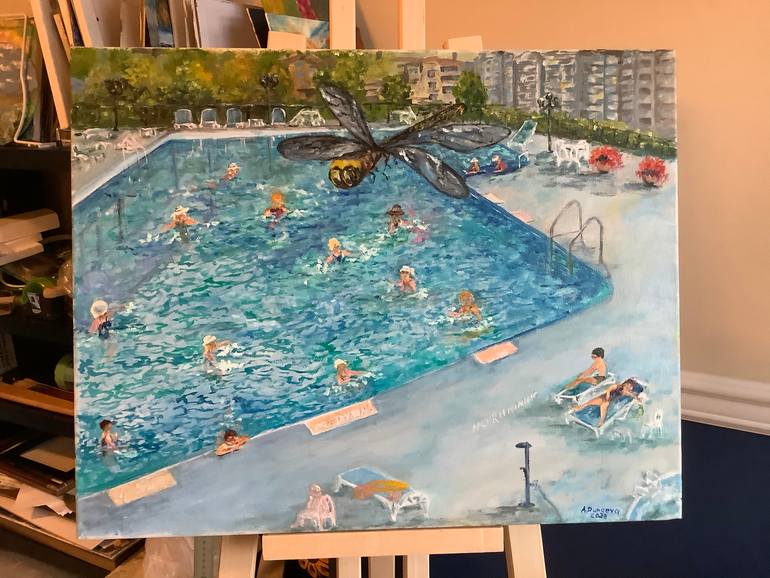 Original Contemporary Comics Painting by Antonina Dunaeva