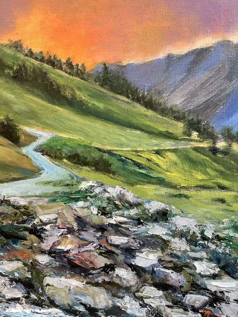 Original Impressionism Landscape Painting by Antonina Dunaeva