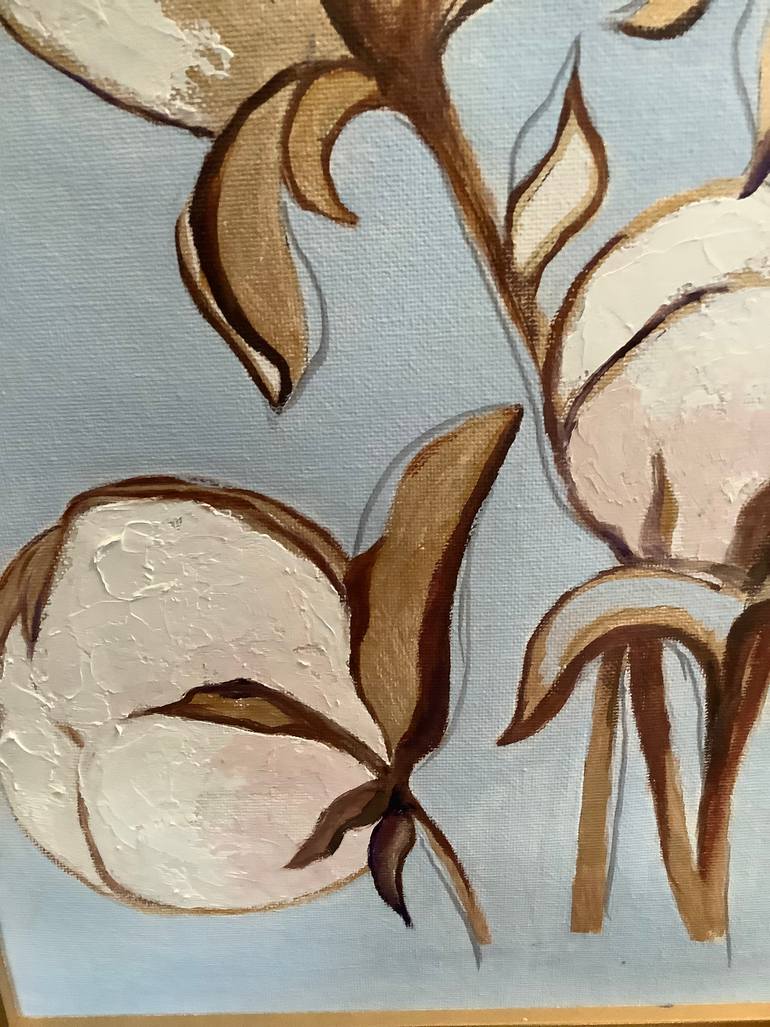 Original Art Deco Floral Painting by Antonina Dunaeva