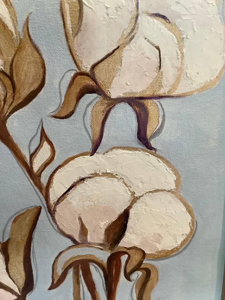 Original Art Deco Floral Painting by Antonina Dunaeva