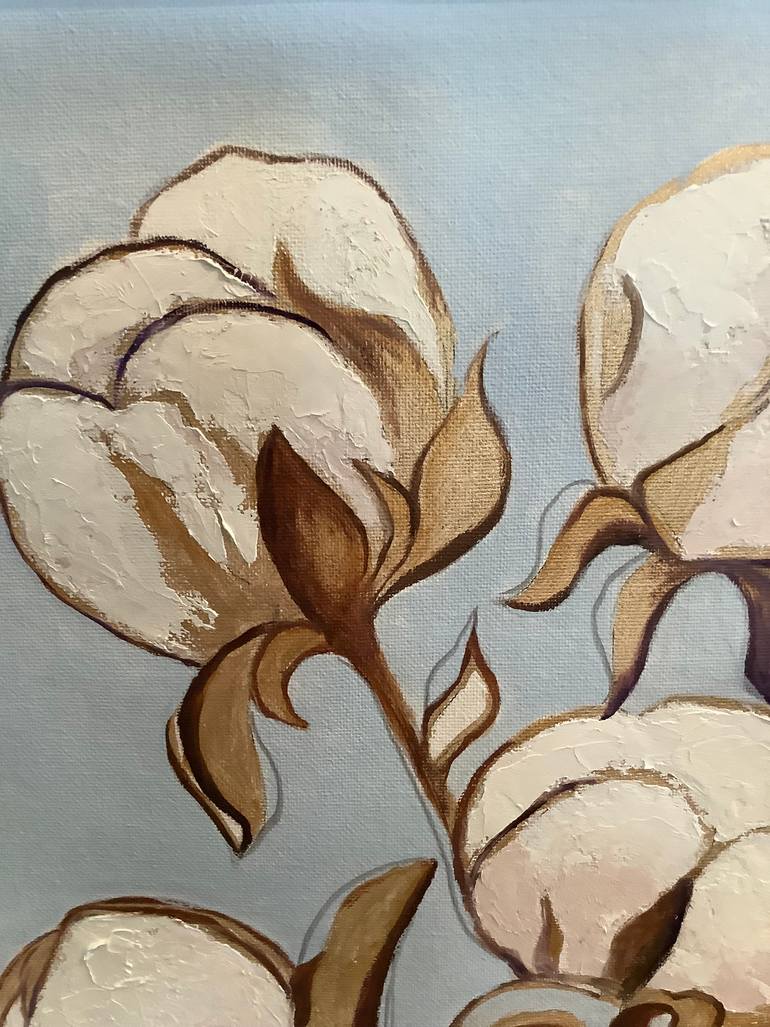 Original Art Deco Floral Painting by Antonina Dunaeva