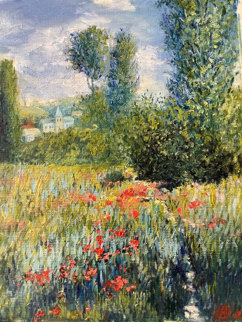 Original Impressionism Landscape Painting by Antonina Dunaeva