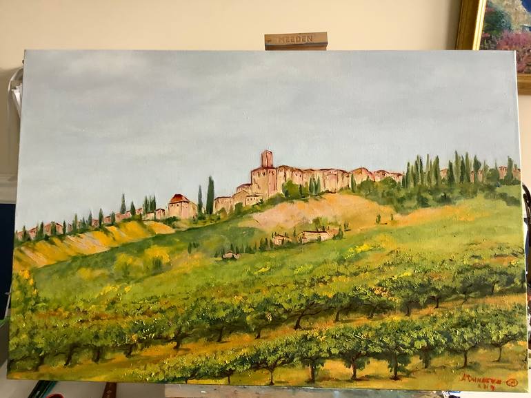 Original Conceptual Landscape Painting by Antonina Dunaeva