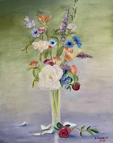 Original Fine Art Floral Paintings by Antonina Dunaeva