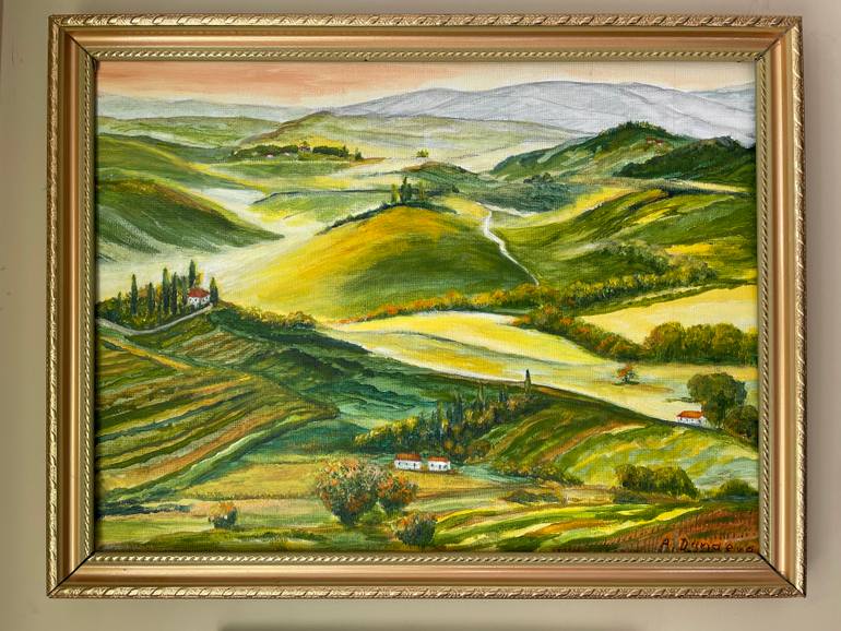 Original Impressionism Landscape Painting by Antonina Dunaeva