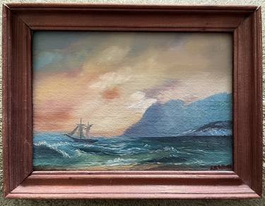 Print of Art Deco Seascape Paintings by Antonina Dunaeva