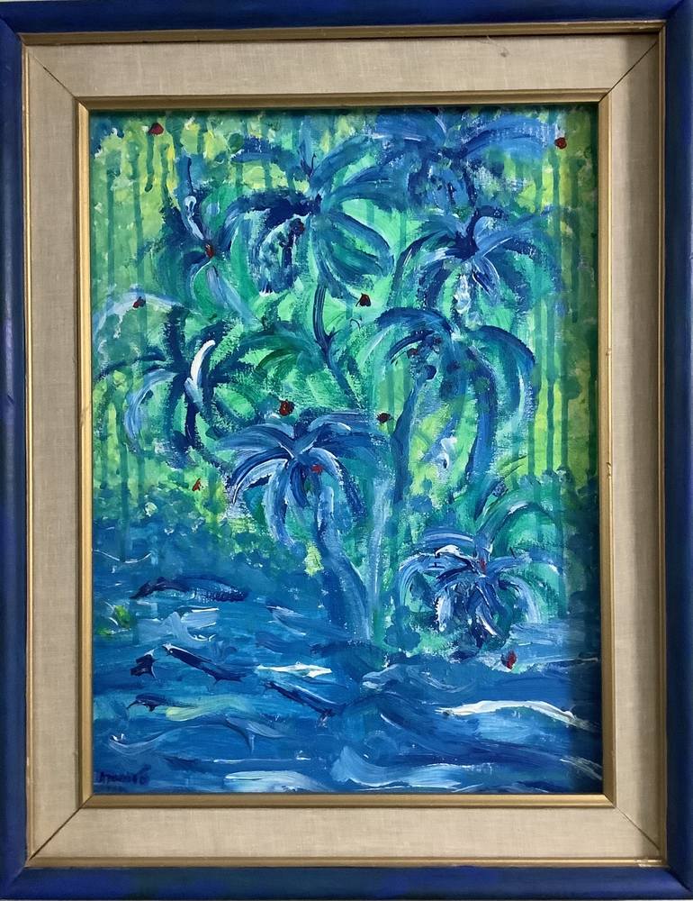 Blue Flowers Abstract Original Painting Oil 11x14 Impasto Gallery Canvas  Bouquet Wall Artwork Decor by Antonina Dunaeva-Come4ART Painting by  Antonina Dunaeva