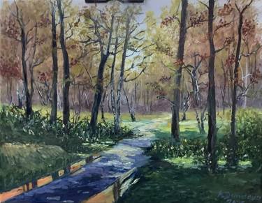 Print of Impressionism Landscape Paintings by Antonina Dunaeva