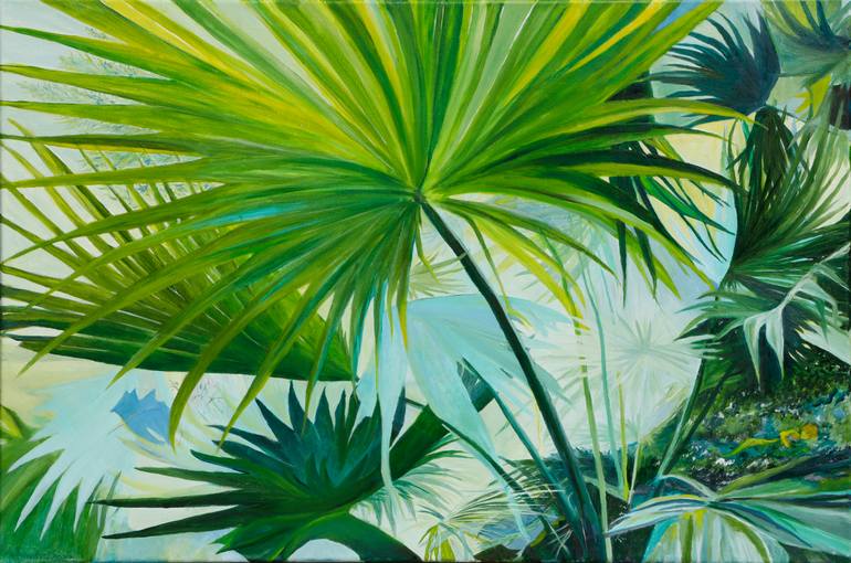 Original Art Deco Abstract Painting by Antonina Dunaeva