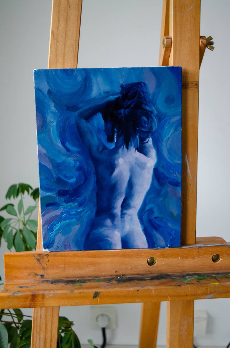 Original Figurative Nude Painting by Romain Eugene