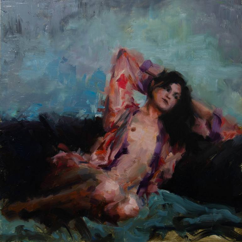 Print of Impressionism Nude Paintings by Romain Eugene