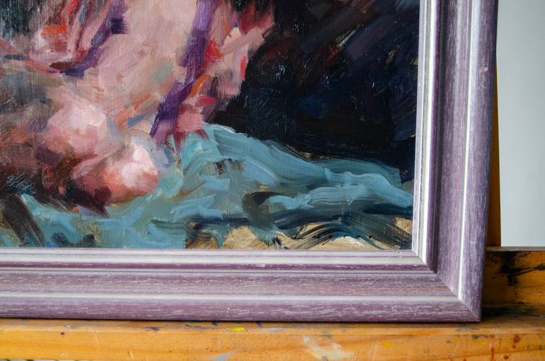 Original Impressionism Nude Painting by Romain Eugene