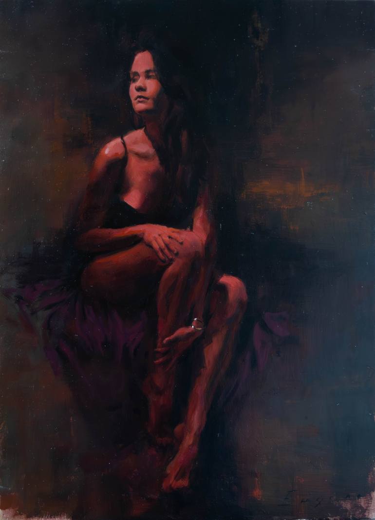 Print of Impressionism Women Paintings by Romain Eugene
