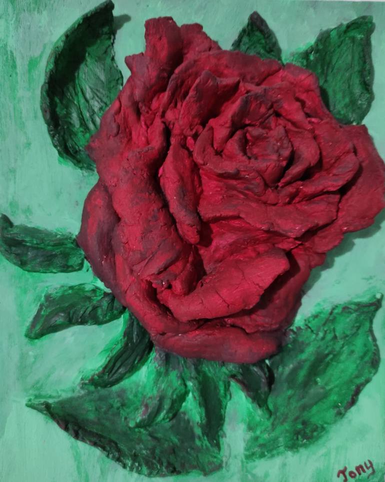 Dark  red rose - Print