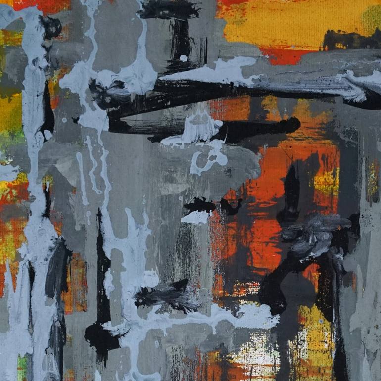 Original Abstract Architecture Painting by Marilyn Green