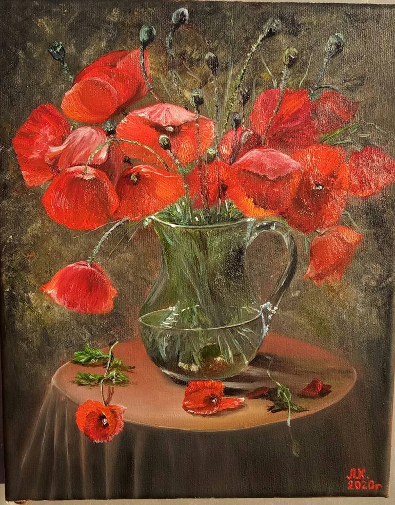 Original Photorealism Floral Painting by Lyudmila Круглова