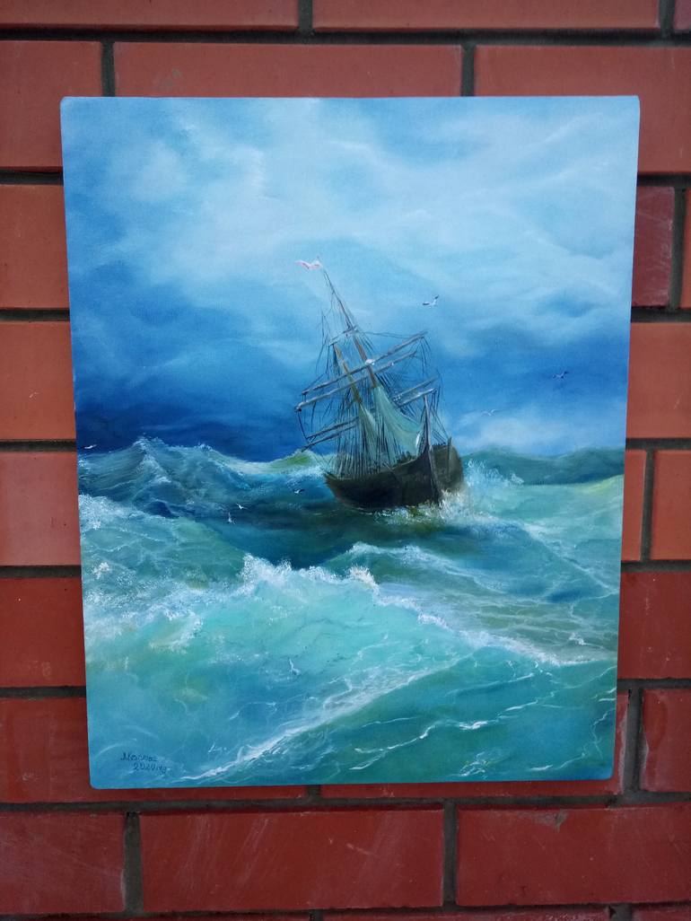 Original Fine Art Seascape Painting by Lyudmila Круглова