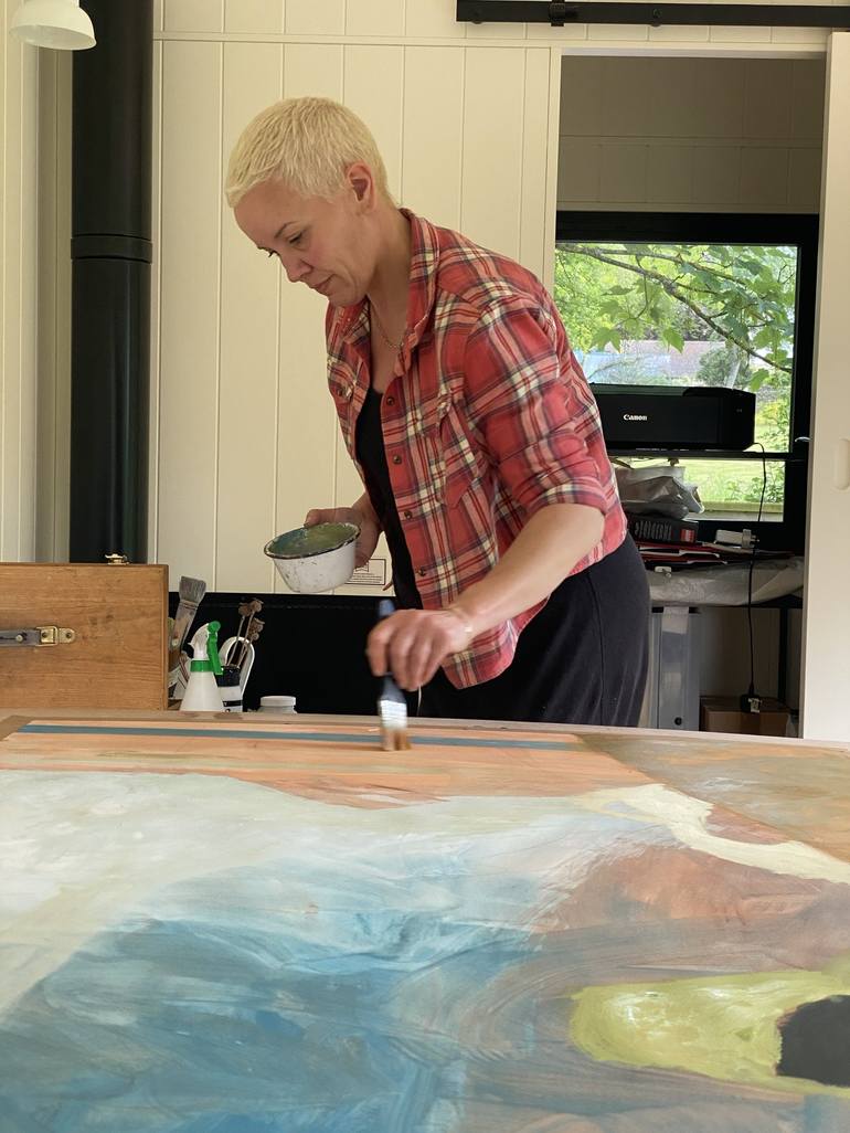 Original Abstract Expressionism Landscape Painting by Kimberley Day