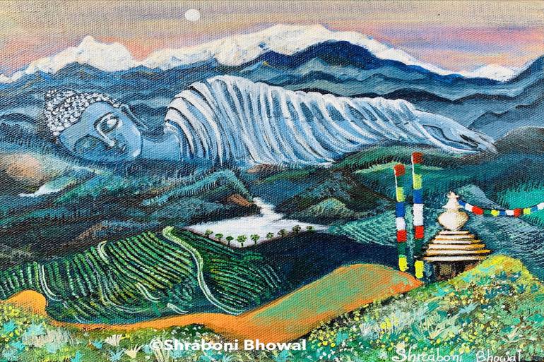 Original Contemporary Religion Painting by Shraboni Bhowal