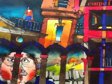 Original Architecture Paintings by Michel Fegy