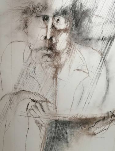 Original Abstract Portrait Drawings by Michel Fegy