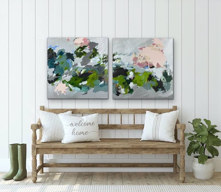 Original Abstract Botanic Painting by Sandy Palasti