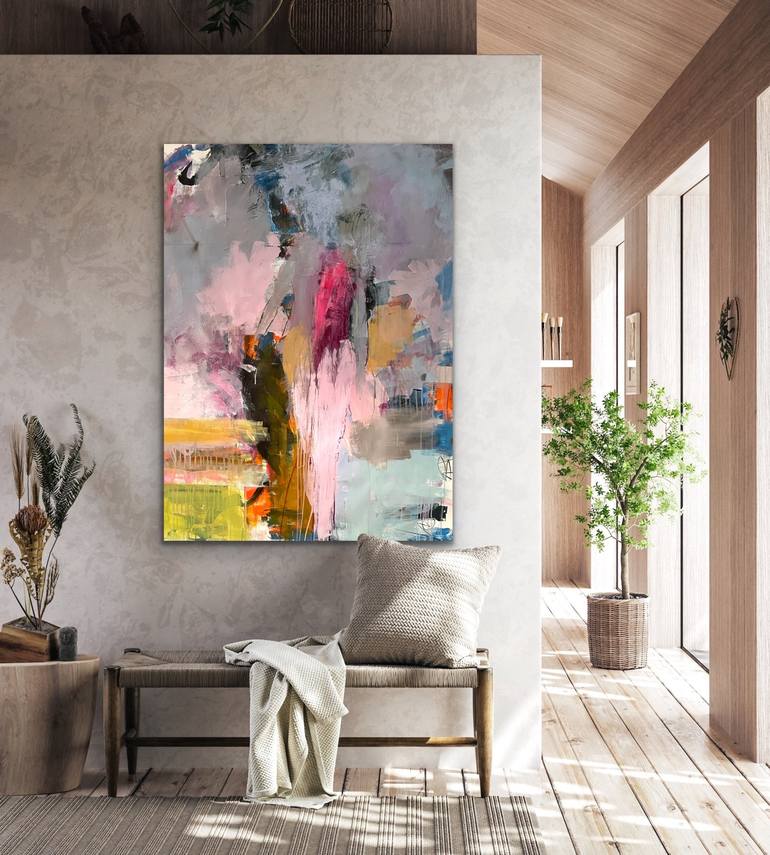 Original Abstract Expressionism Abstract Painting by Sandy Palasti