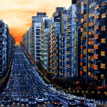 Print of Figurative Cities Paintings by Elisa Chupik