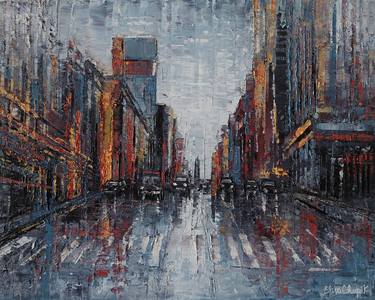 Print of Abstract Expressionism Cities Paintings by Elisa Chupik