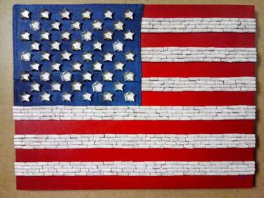 3D Decorative painting American flag for a gift to him thumb