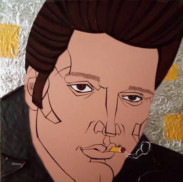 Portrait of King Elvis Presley for wall decor thumb