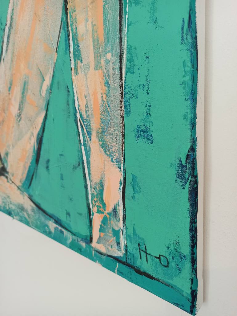 Original Expressionism Women Painting by Eva Hidalgo