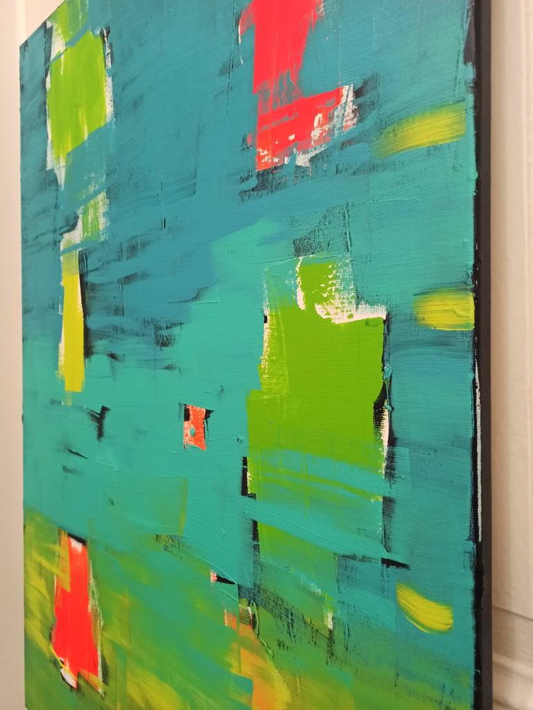 Original Abstract Expressionism Abstract Painting by Eva Hidalgo