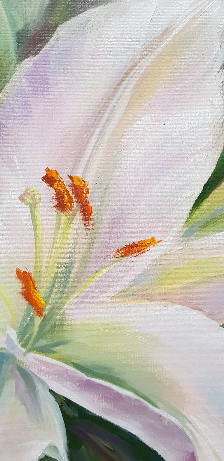 Original Art Deco Floral Painting by Elena Smurova