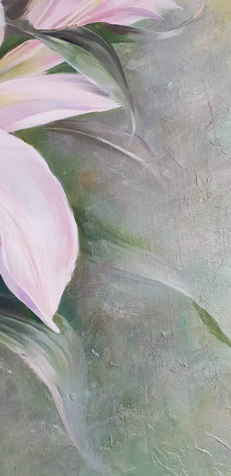 Original Art Deco Floral Painting by Elena Smurova