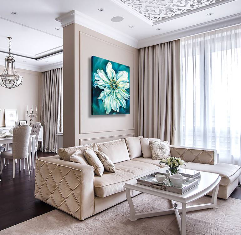 Original Abstract Floral Painting by Elena Smurova