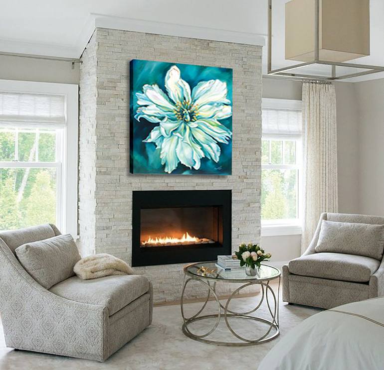 Original Abstract Floral Painting by Elena Smurova