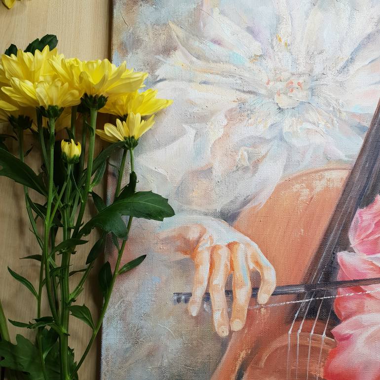 Original Figurative Floral Painting by Elena Smurova