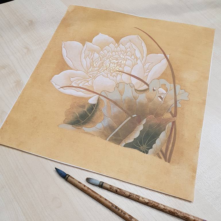 Original Figurative Botanic Painting by Elena Smurova