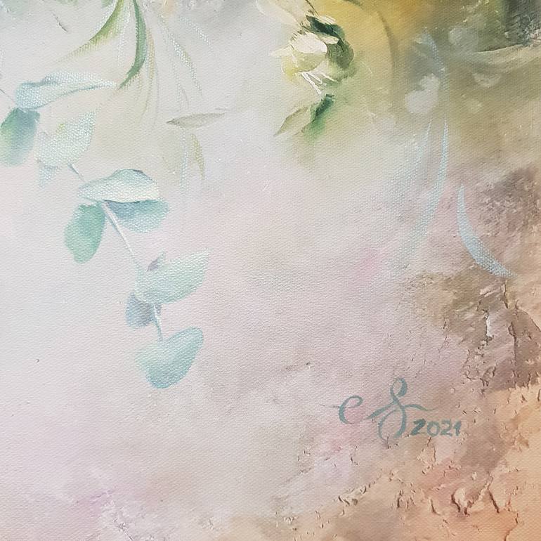 Original Expressionism Floral Painting by Elena Smurova