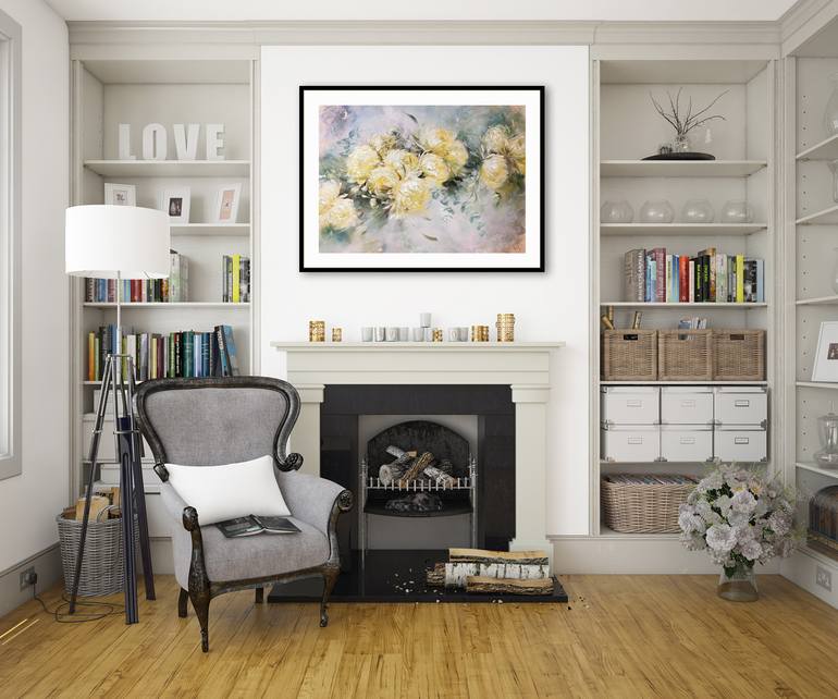 Original Expressionism Floral Painting by Elena Smurova