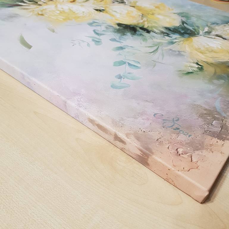 Original Expressionism Floral Painting by Elena Smurova