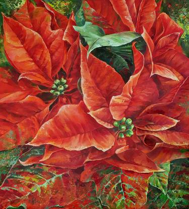 Original Expressionism Botanic Paintings by Elena Smurova