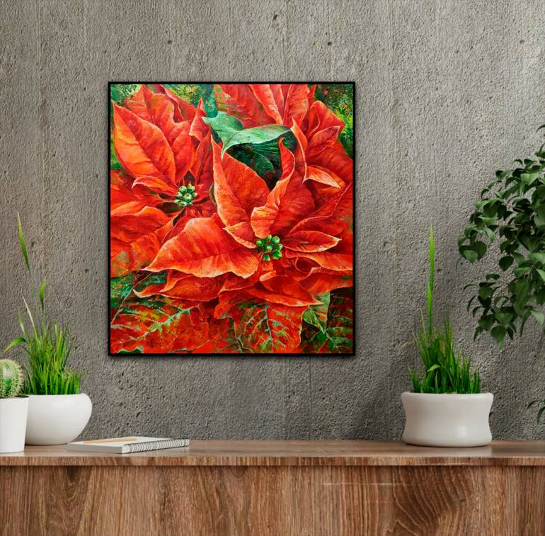 Original Expressionism Botanic Painting by Elena Smurova